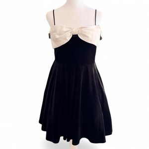 City Studio Black Velvet Bow Dress Size 11/12 – Fit & Flare Party Mini